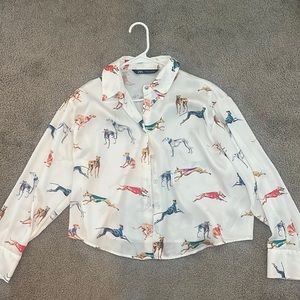Zara silk greyhound blouse - SMALL